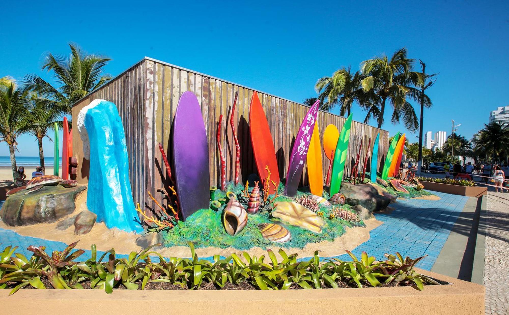 Ferienwohnung Lindo Apto 300M Praia Da Ocian E Centro - Vista Mar- Varanda Sacada - Wi-Fi 300 Mbps - Vaga De Garagem - Acomoda Ate 6 Pessoas Praia Grande  Exterior foto